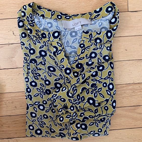 Mustard and Navy Loft Blouse - Picture 1 of 4